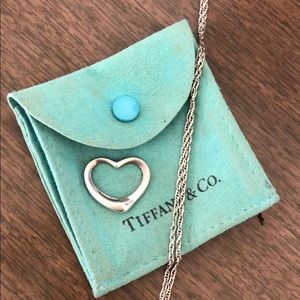 Tiffany Elsa Peretti open heart pendant